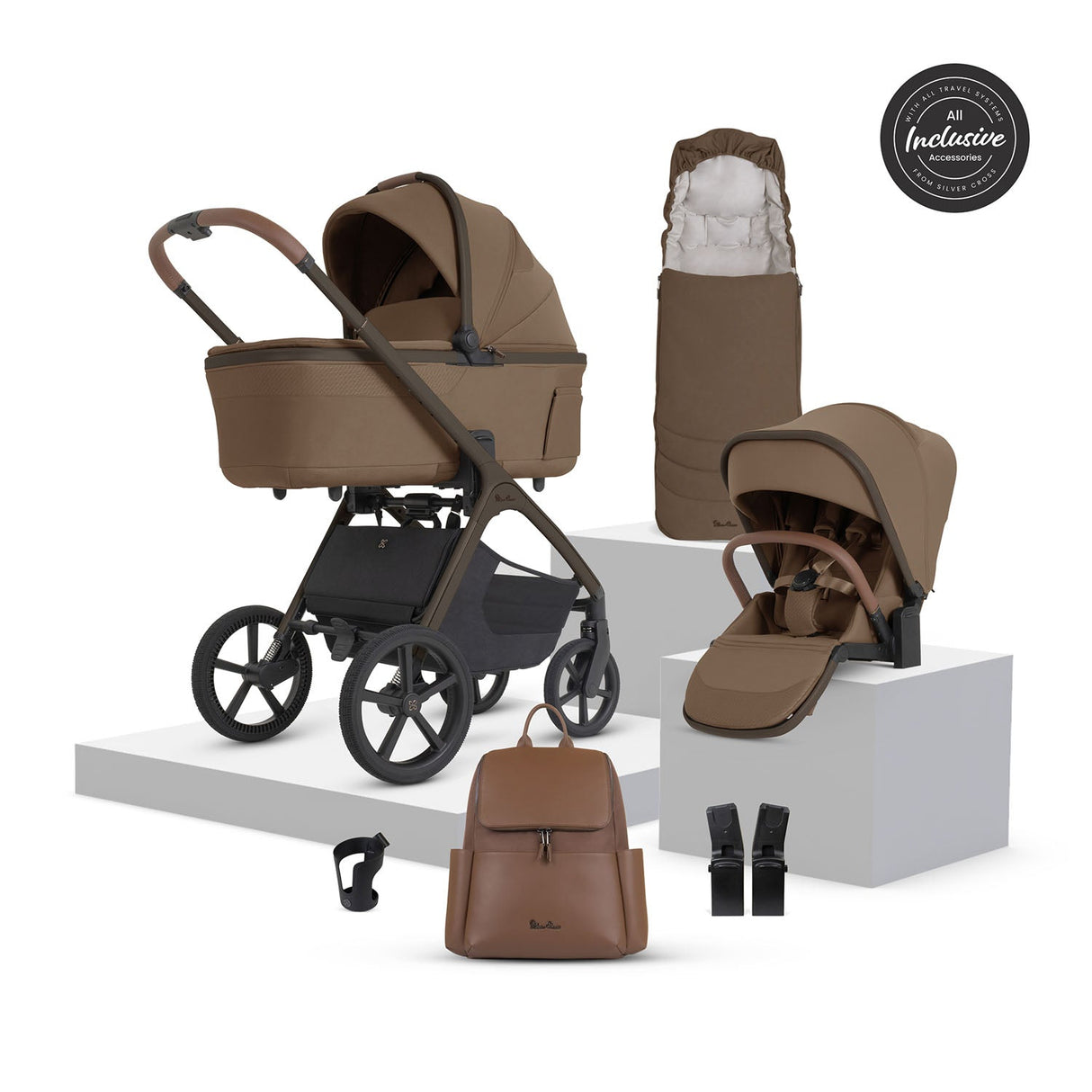 Silver Cross Cove 2 Ultimate 360 Car Seat & Accessory Bundle - Maple
