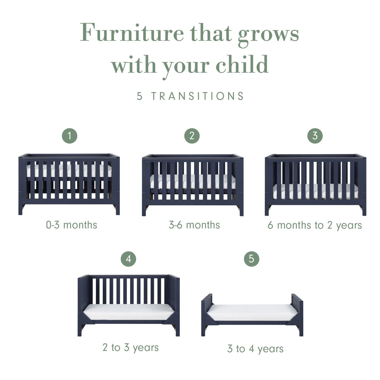 Tutti Bambini Tivoli Cot Bed - Navy
