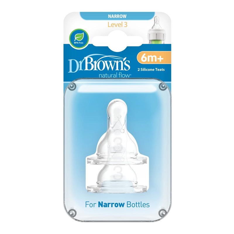 Dr Brown's Natural Flow® Options+™ Narrow Teat Level 3 Flow 2Pk