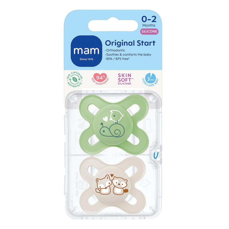 MAM Start Soother Unisex Design 0-2m 2Pk