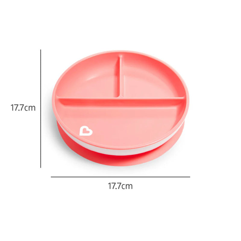 Munchkin Suction Plate Pink 2Pk