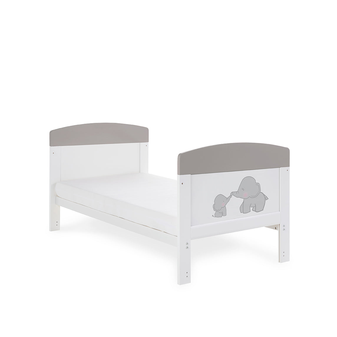 Obaby Grace Inspire Cot Bed - Me & Mini Me Elephants - Grey
