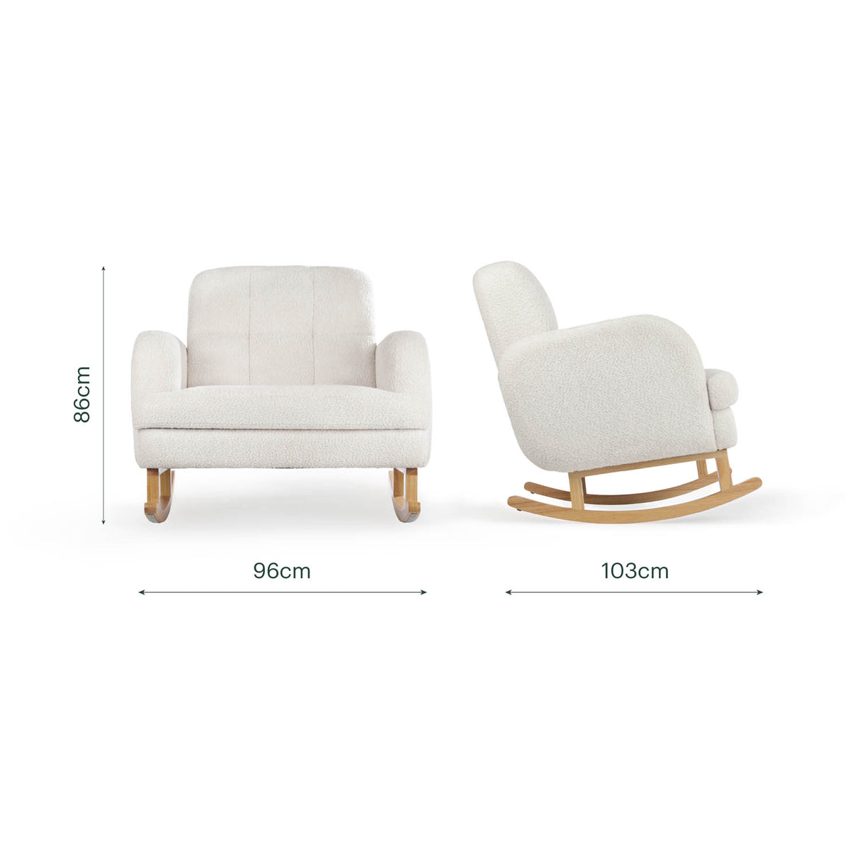 CuddleCo Etta Cuddle Nursing Chair - Boucle Off White