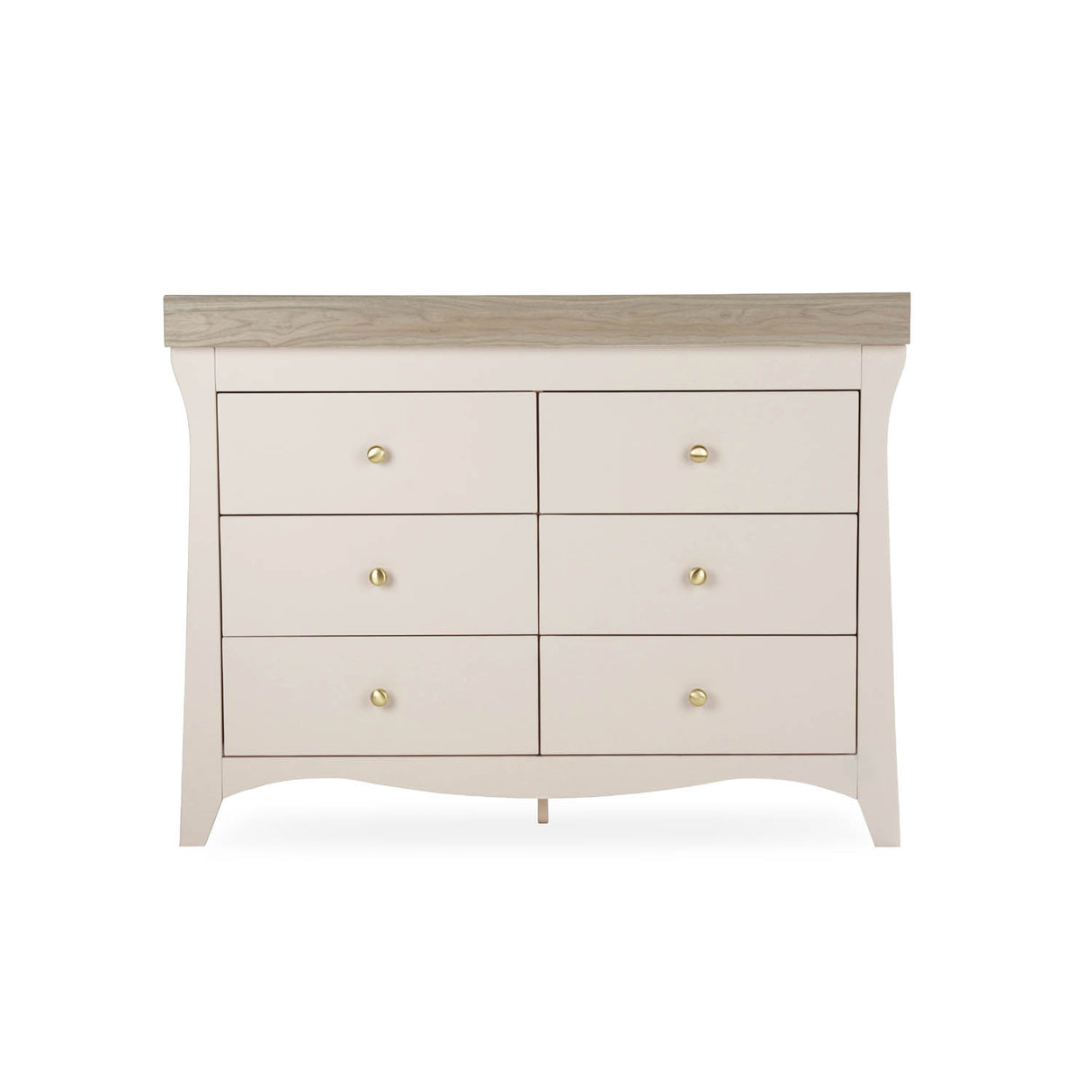 CuddleCo Clara Wide 6 Drawer Dresser & Changer - Cashmere & Ash