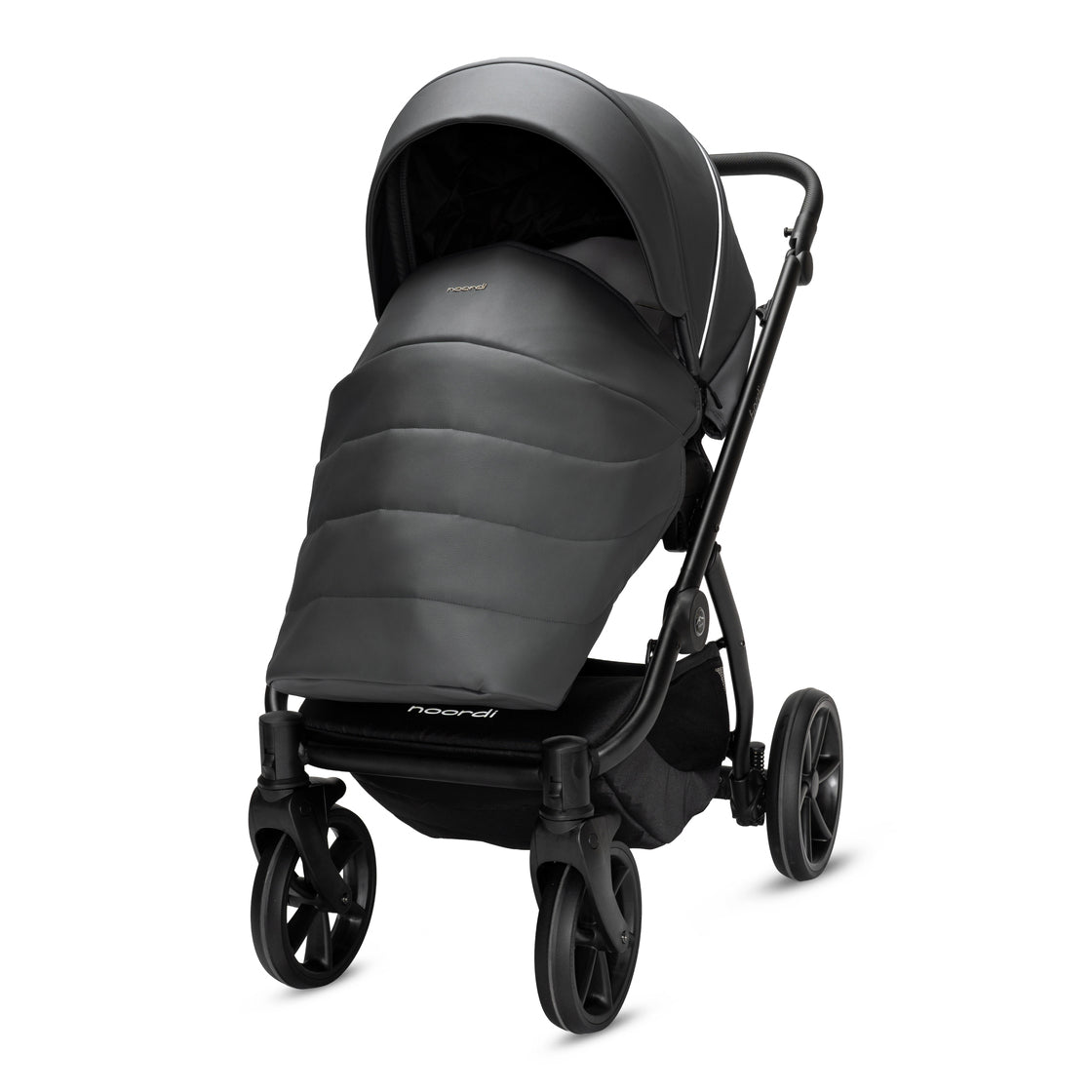Noordi Fjordi V2 Leather - 2in1 Pushchair with ThermoCot™ Carrycot- Shadow Grey