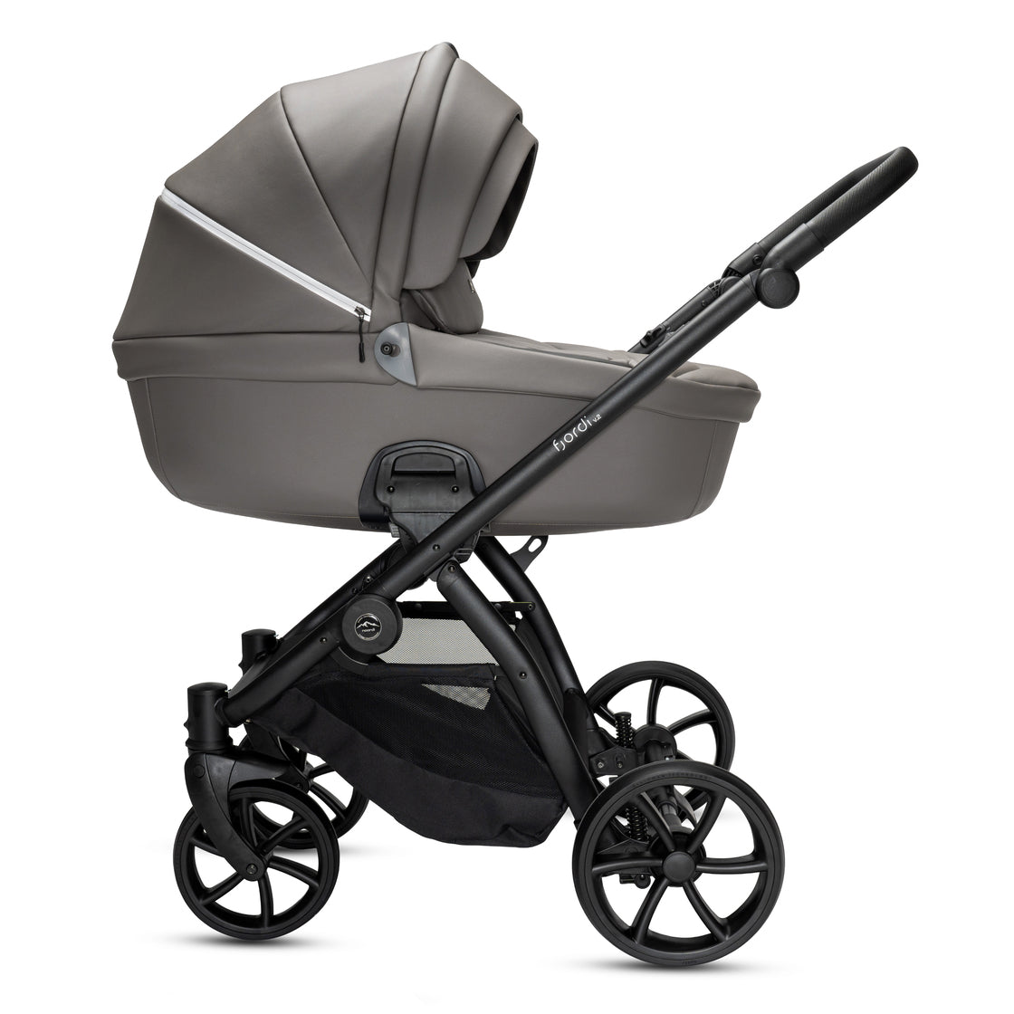 Noordi Fjordi V2 Leather - 2in1 Pushchair with ThermoCot™ Carrycot- Stone Grey