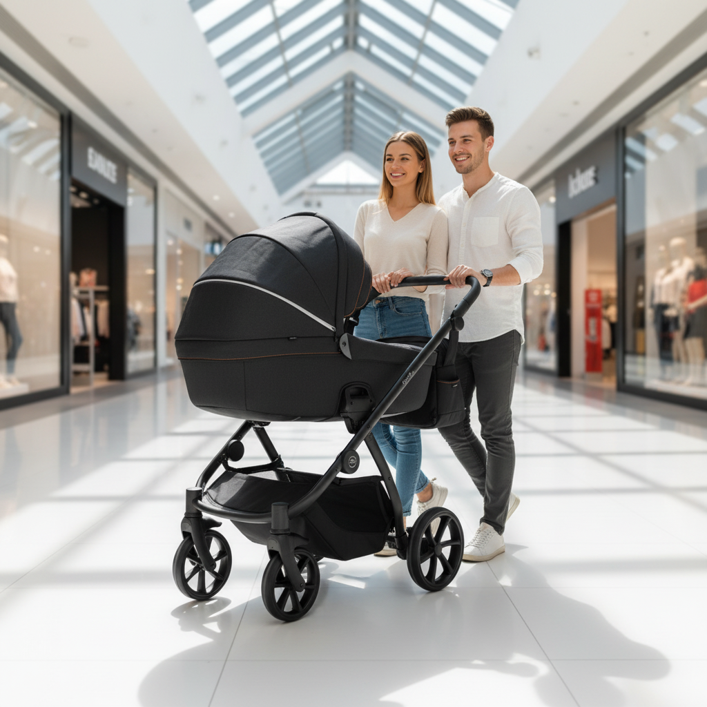 Noordi Fjordi V2 – 2in1 Pushchair with ThermoCot™ Carrycot, Voyager Black