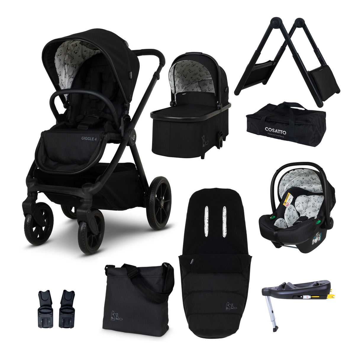 Cosatto Giggle 4 Everything Home and Travel Bundle - Foxed
