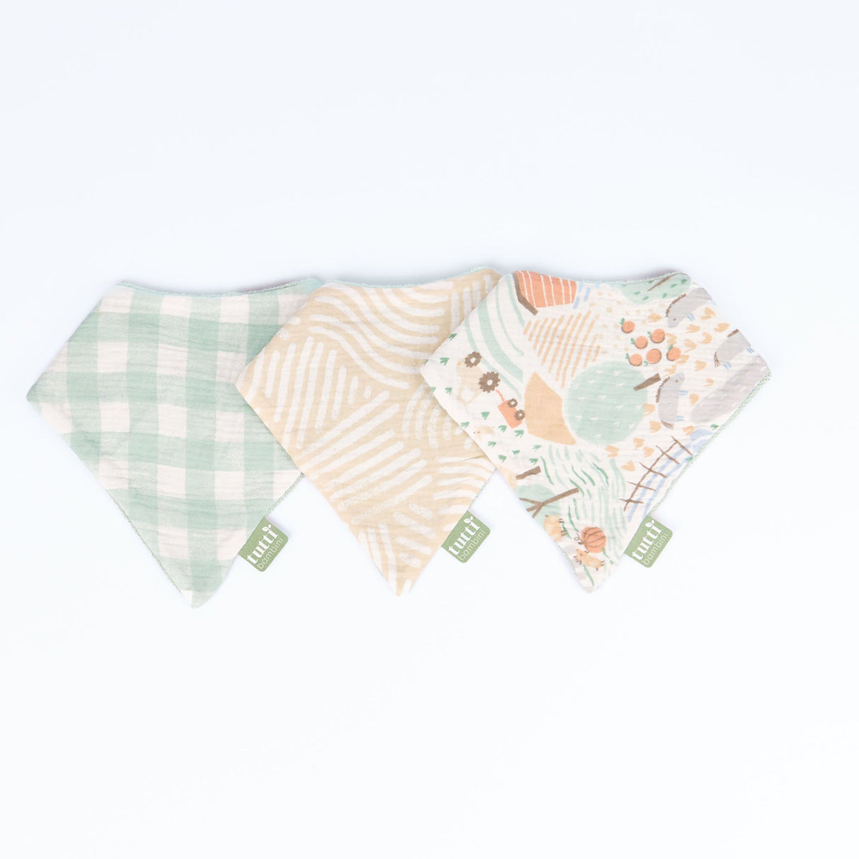 Tutti Bambini Muslin Bandana Bibs 3 Pack - Good Life