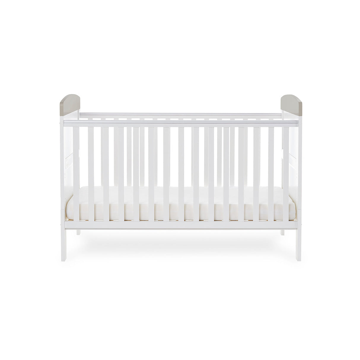 Obaby Grace Inspire Cot Bed & Fibre Mattress - Hello World Koala - Grey