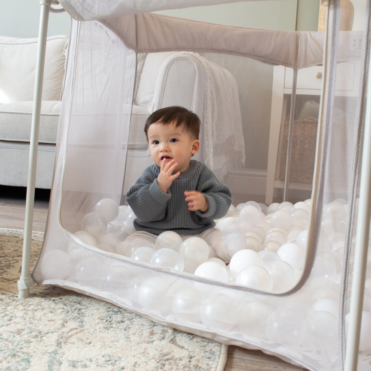 Tutti Bambini Hexa Playpen – Mushroom / Terrazzo - Mushroom