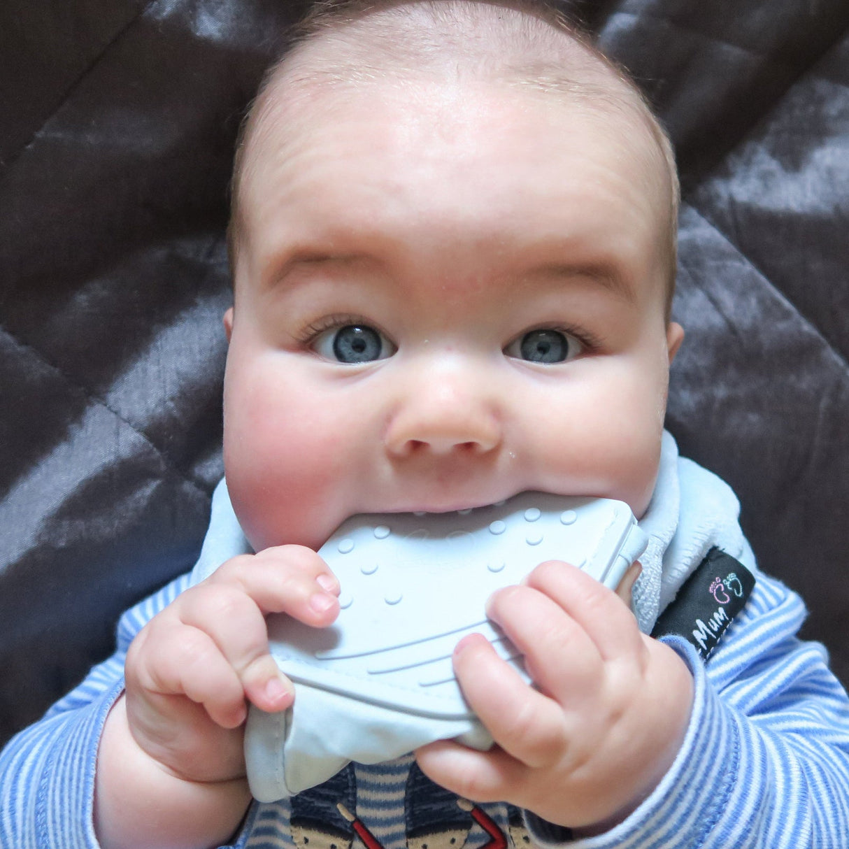 Mum 2 Mum Teething Bandana Wonder Bib - Baby Blue