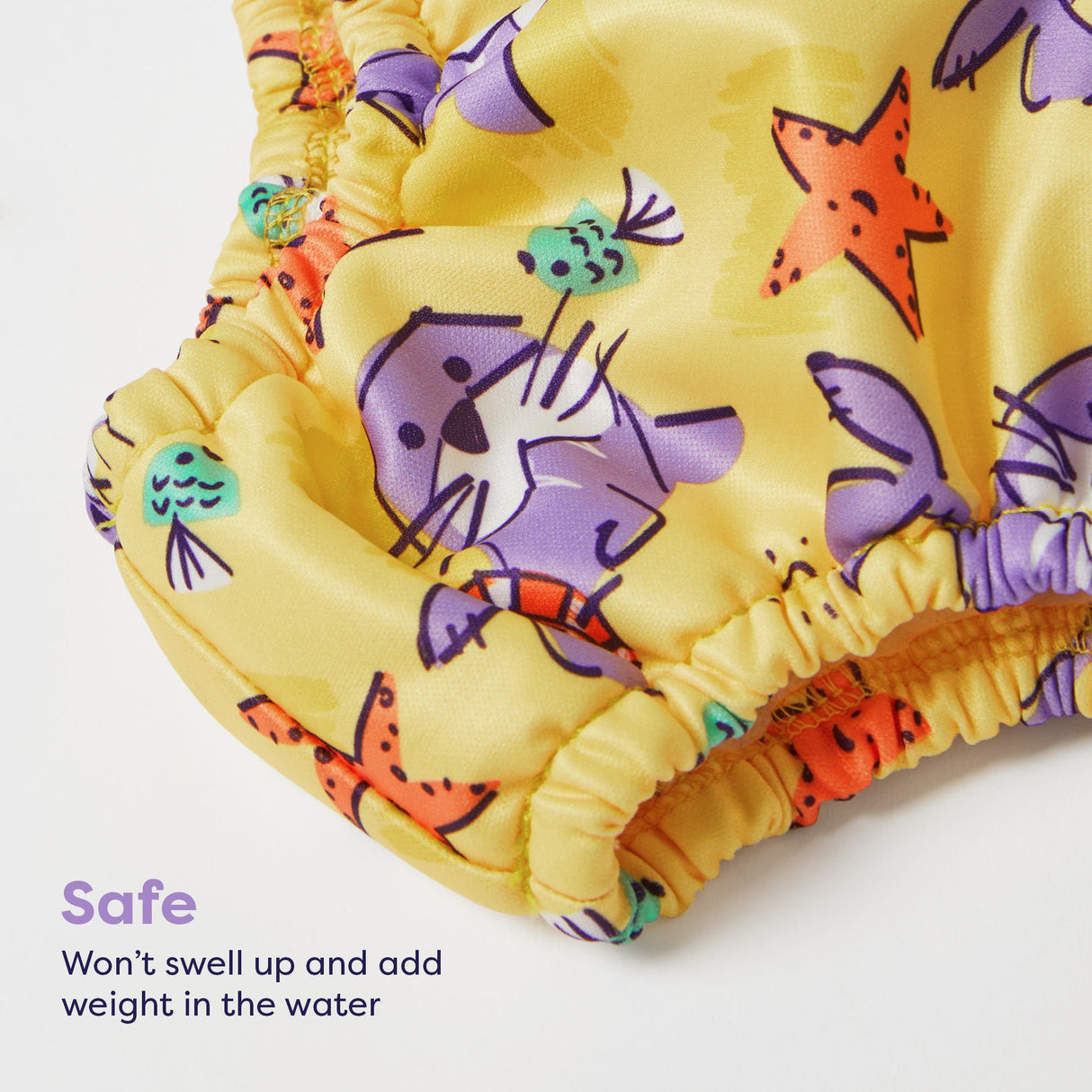 Reusable Swim Nappy in Cool Citrus