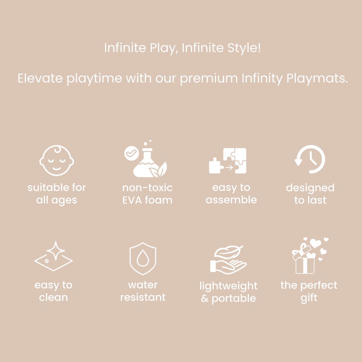 Tutti Bambini Infinity Baby Playmat - Orbital Oatmeal