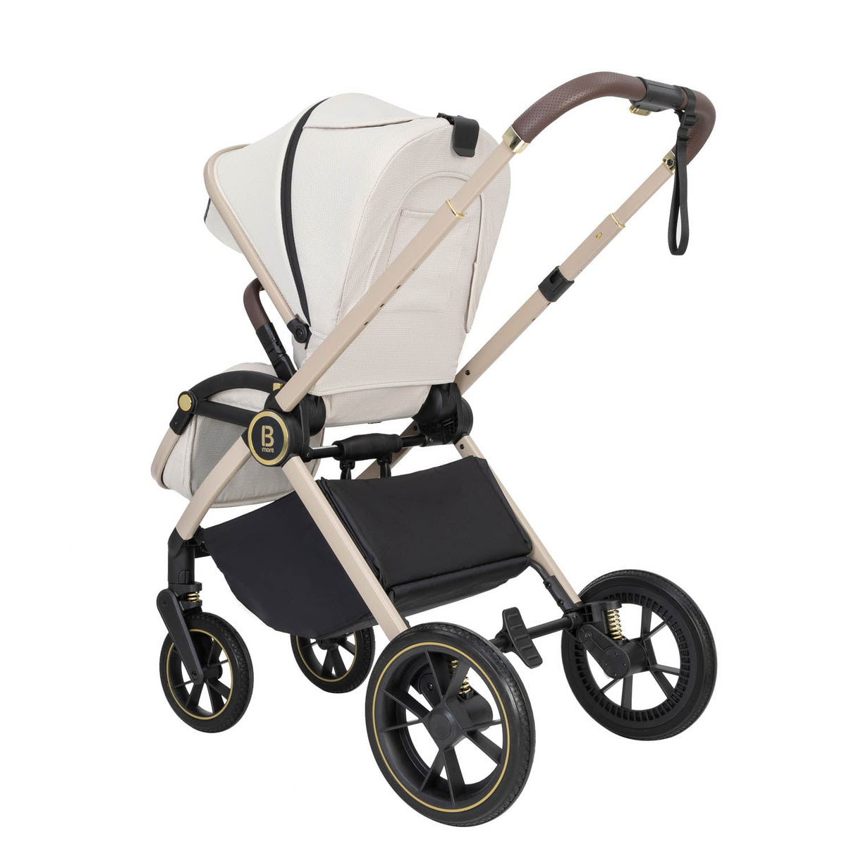 Babymore Kai Travel System + Pecan Car Seat & Base - Sandstone