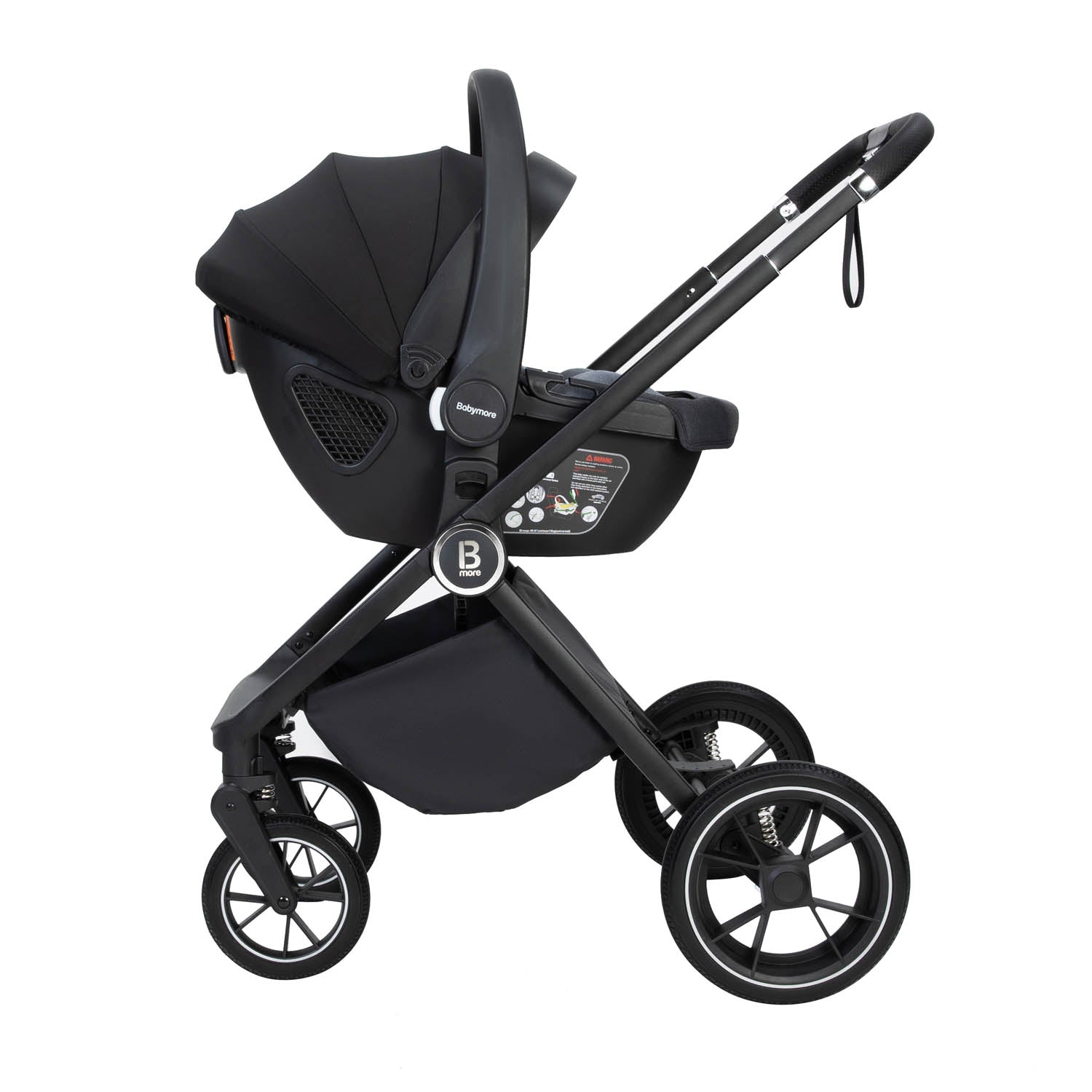 Babymore Kai Travel System + Coco Car Seat & Base - Forest Grey