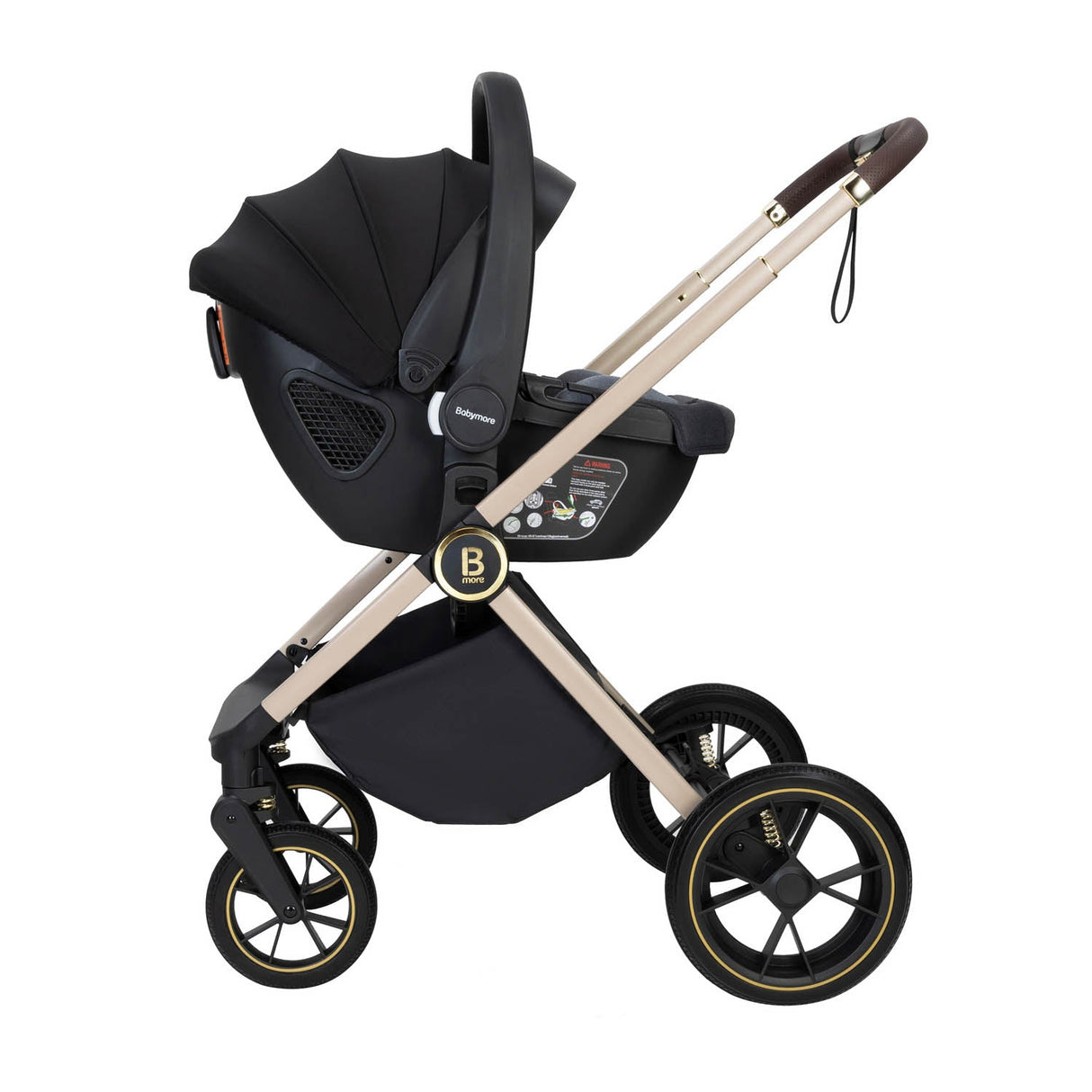 Babymore Kai Travel System + Coco Car Seat & Base - Sandstone