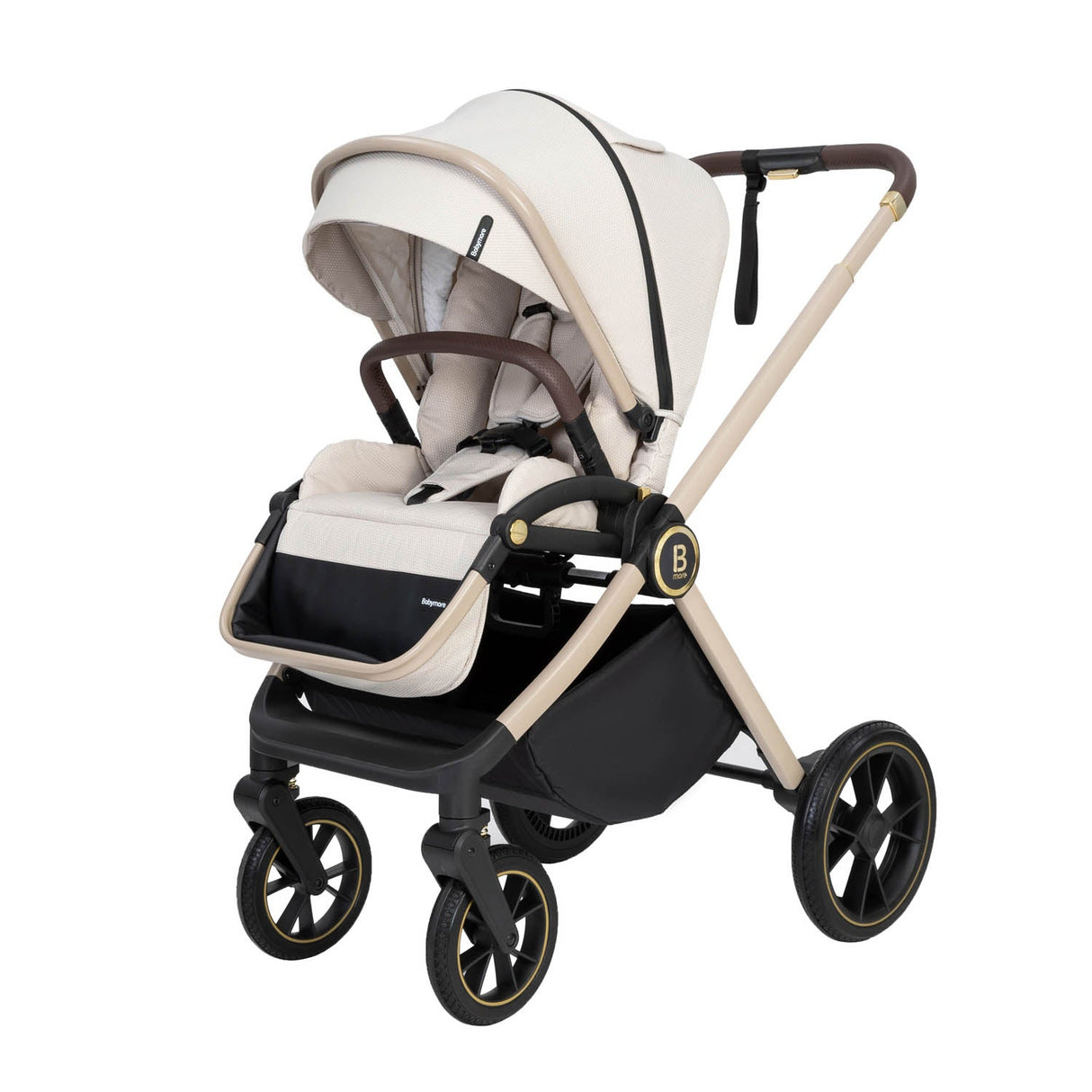 Babymore Kai Travel System + Pecan Car Seat - Sandstone