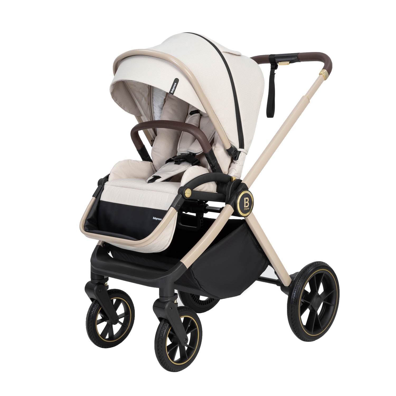 Babymore Kai Travel System + Pecan Car Seat - Sandstone