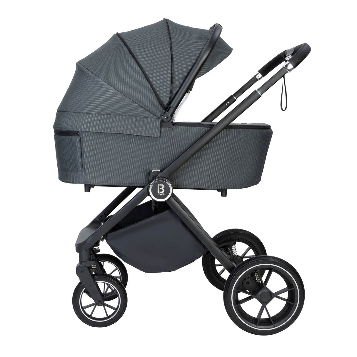 Babymore Kai Travel System + Pecan Car Seat & Base - Forest Grey