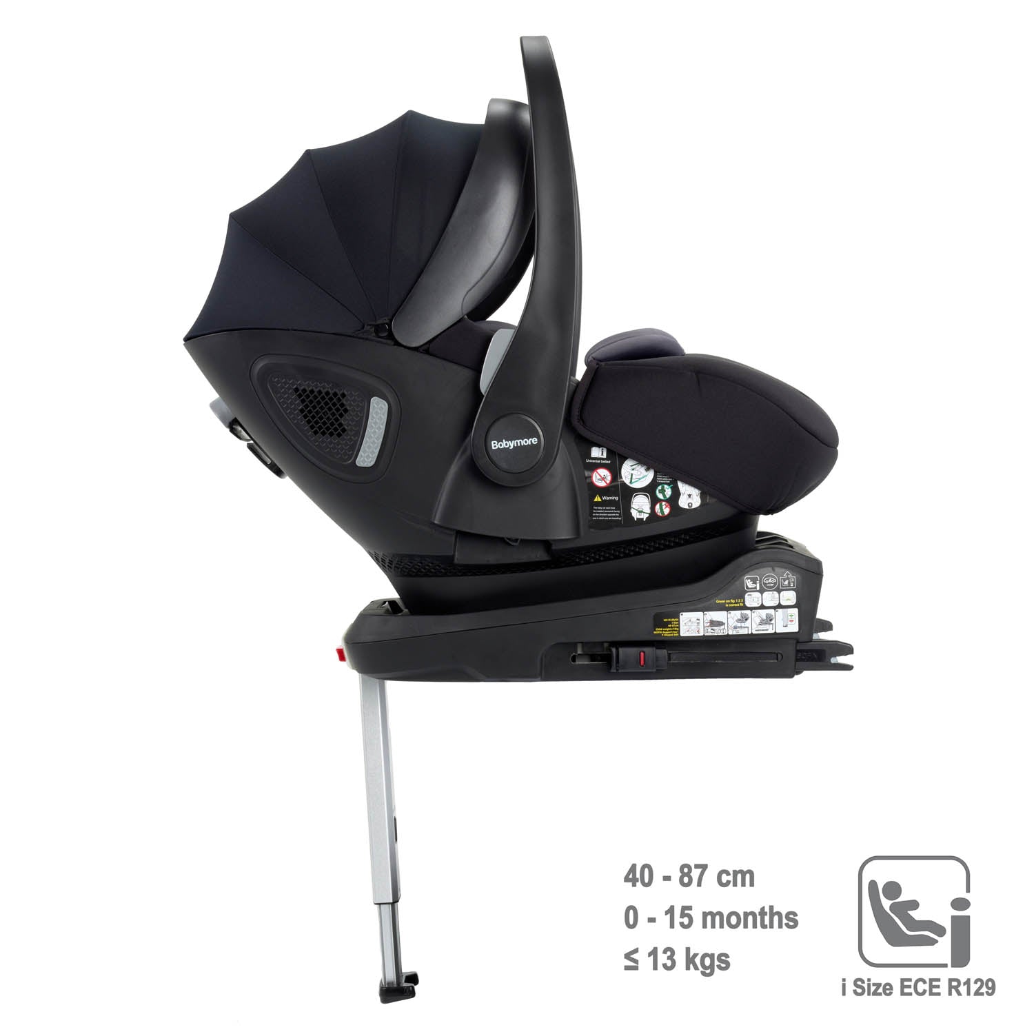 Babymore Kai Travel System + Pecan Car Seat & Base - Forest Grey