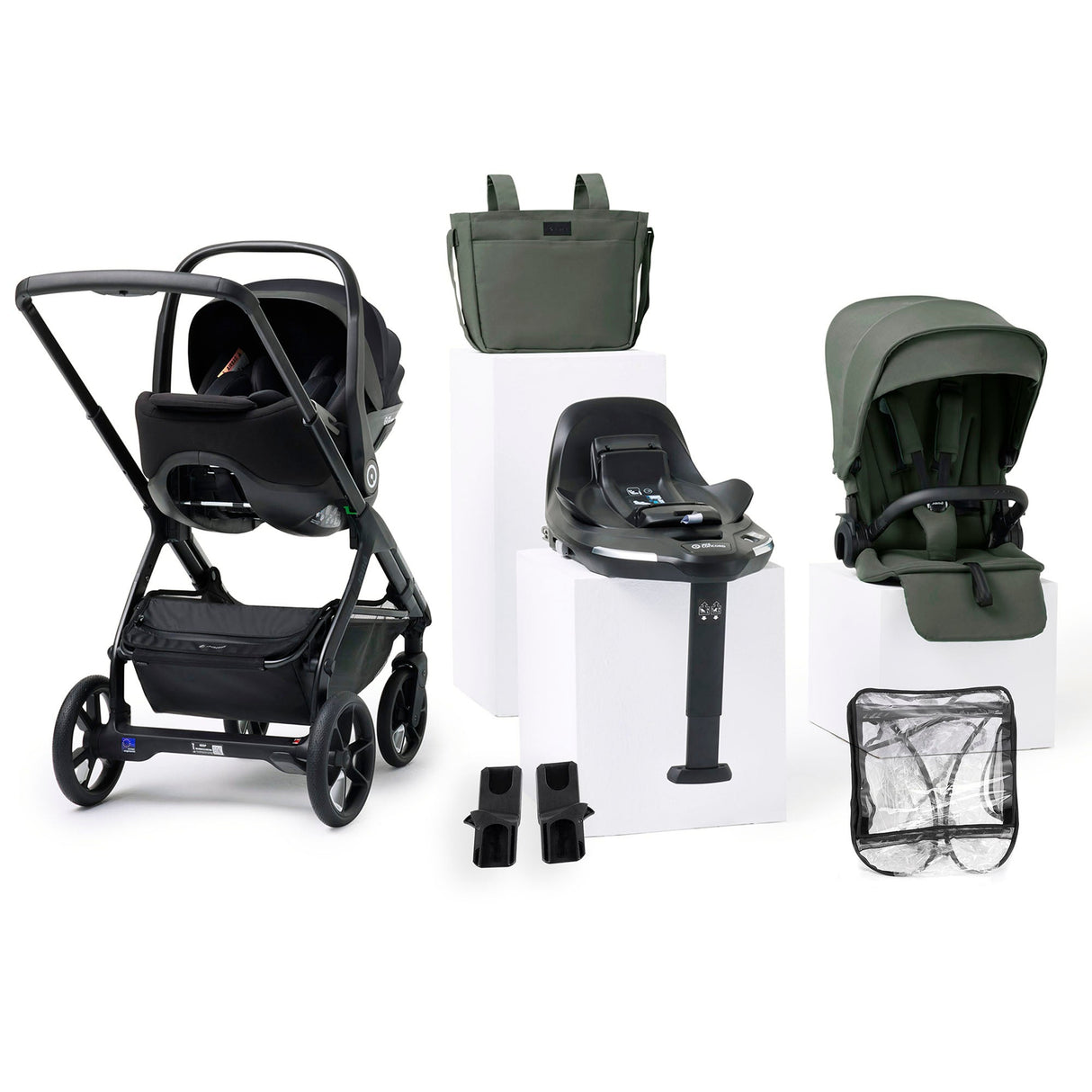 Jane Keep Pushchair + Kombibaby Lie-Flat 360 Car Seat Travel System