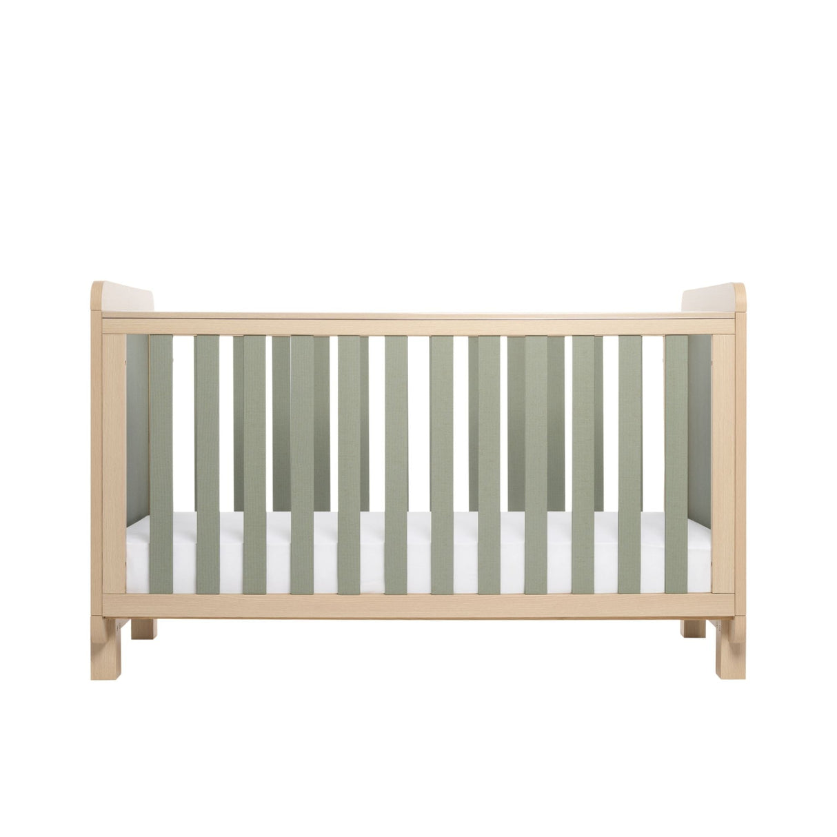 Tutti Bambini Kuba Cot Bed - Pickled Oak / Sage Weave