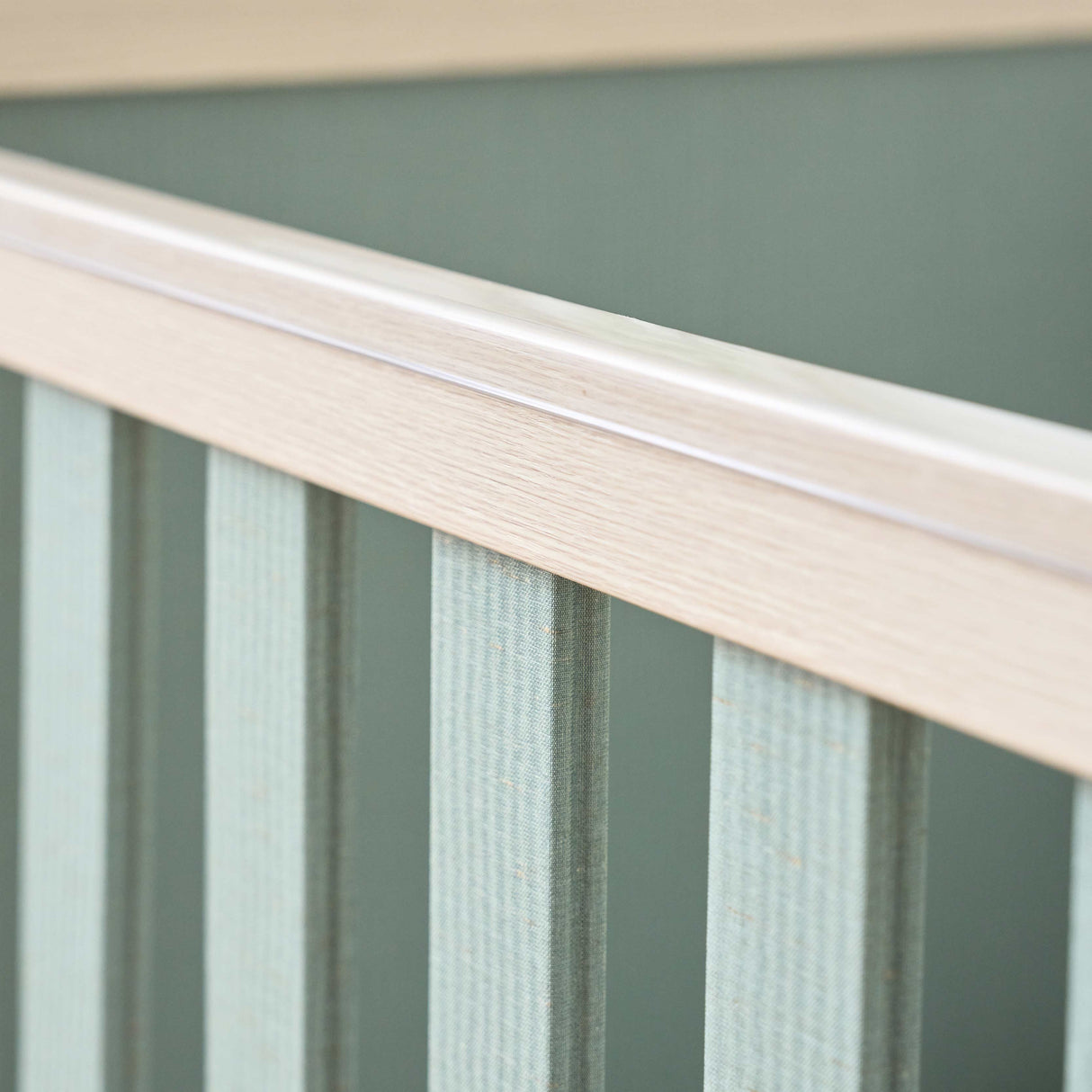 Tutti Bambini Kuba Cot Bed - Pickled Oak / Sage Weave