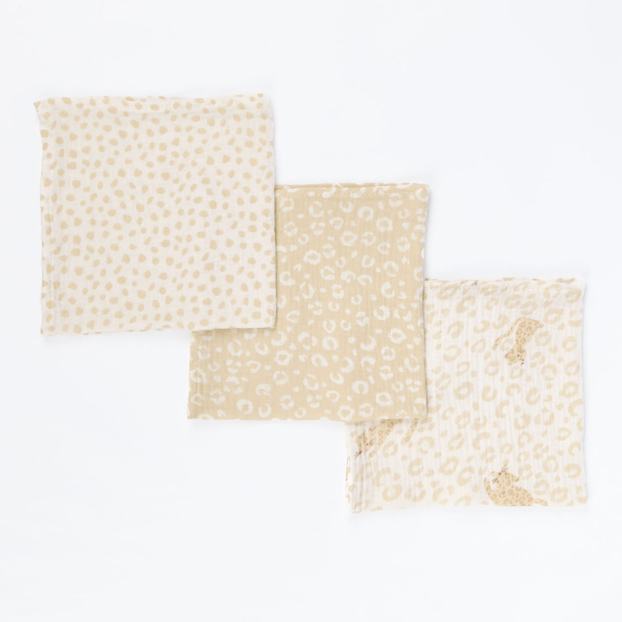 Tutti Bambini Muslin Squares 3pk - Love Cats