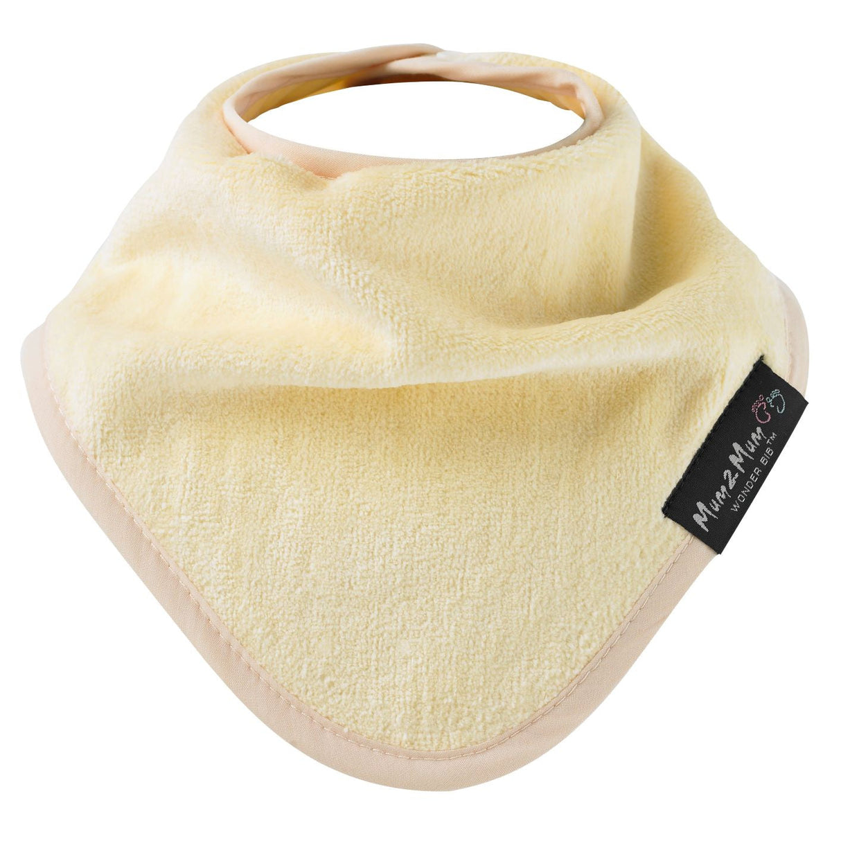 3 PACK - Mum 2 Mum Bandana Style Baby Bibs - Lemon / Mint / Stone