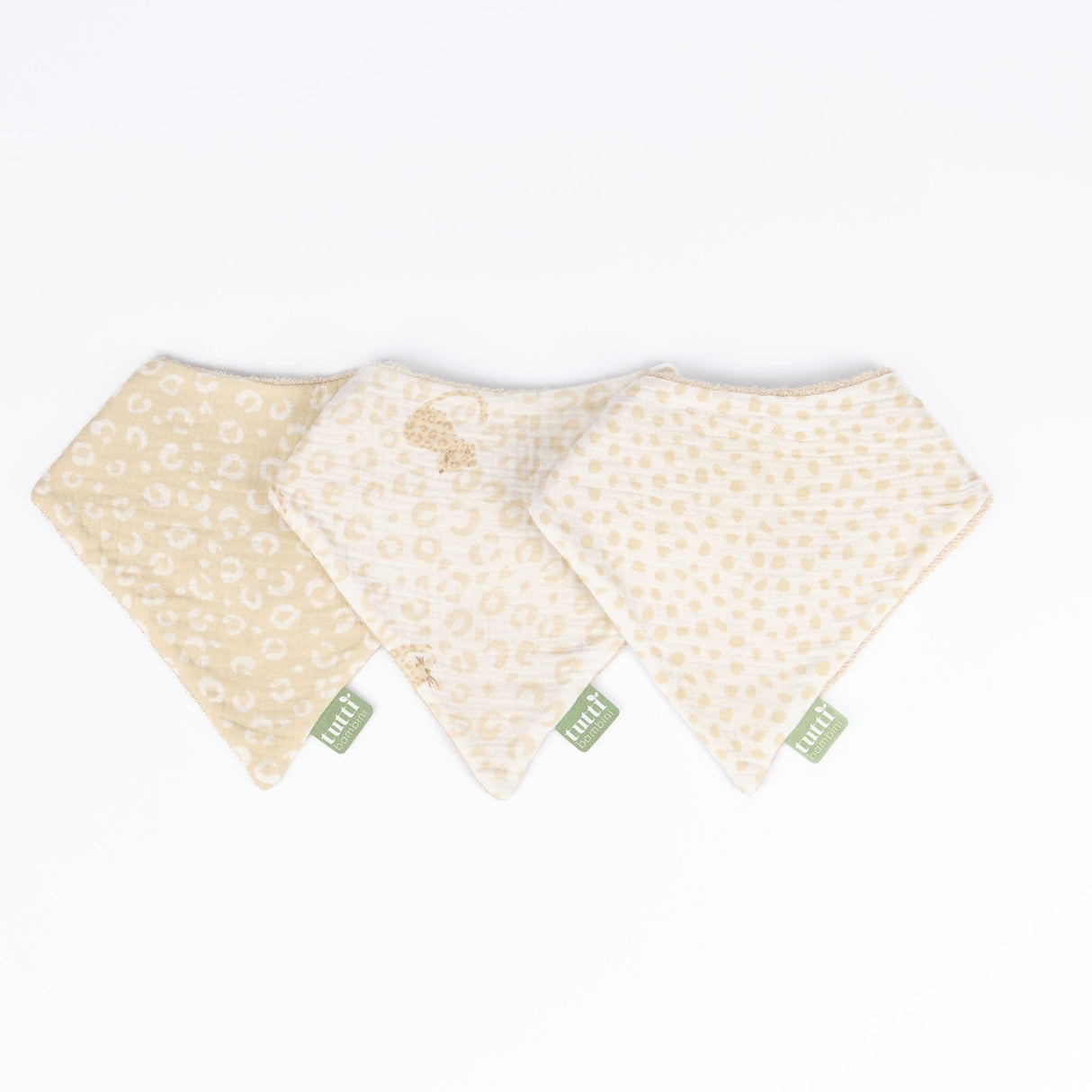 Tutti Bambini Muslin Bandana Bibs 3 Pack - Love Cats