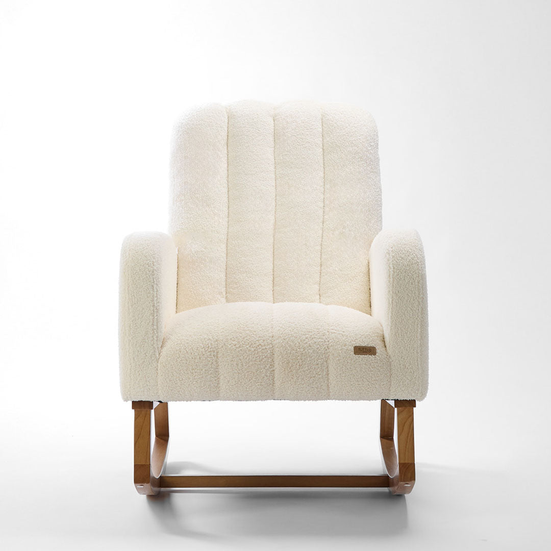Tutti Bambini Luca Rocking Chair & Storage Footstool - Fresh Cream
