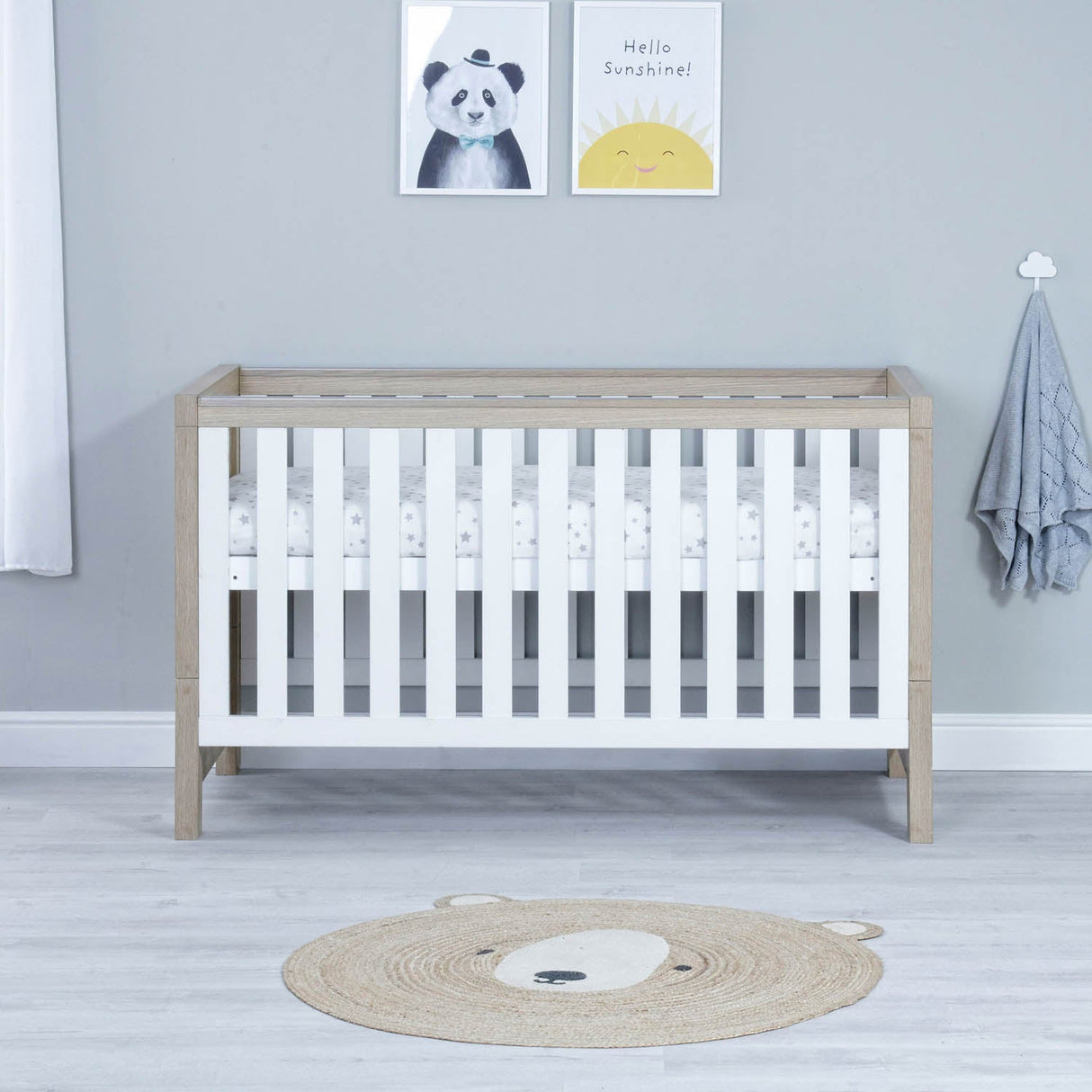 Babymore Luno 2 Piece Room Set  - Oak White