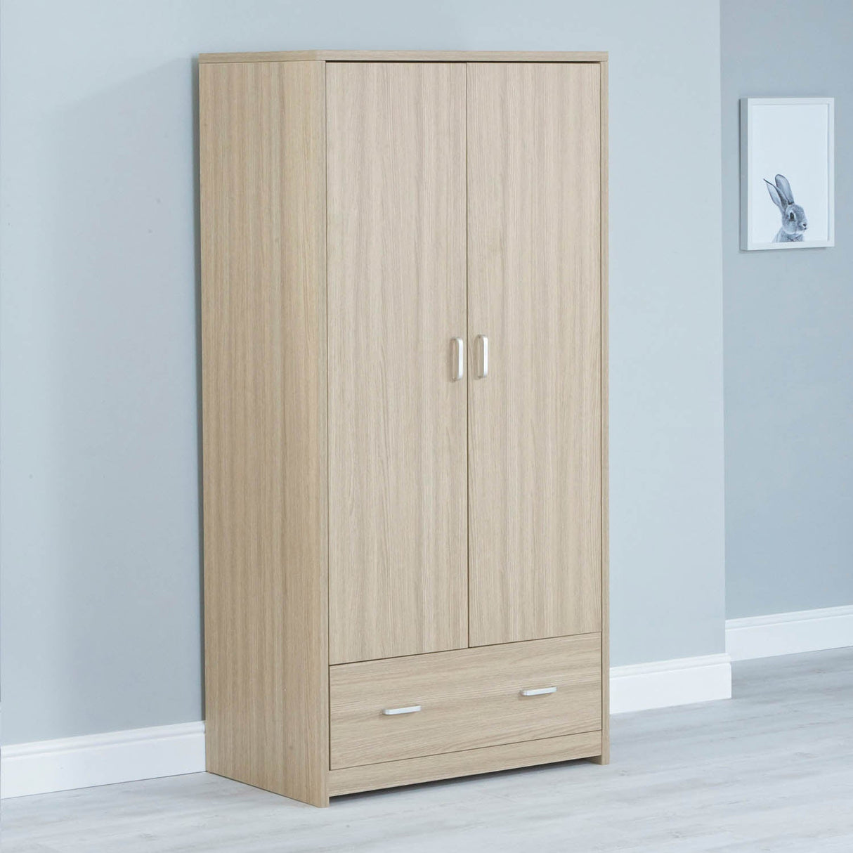 Babymore Luno Veni Wardrobe - Oak
