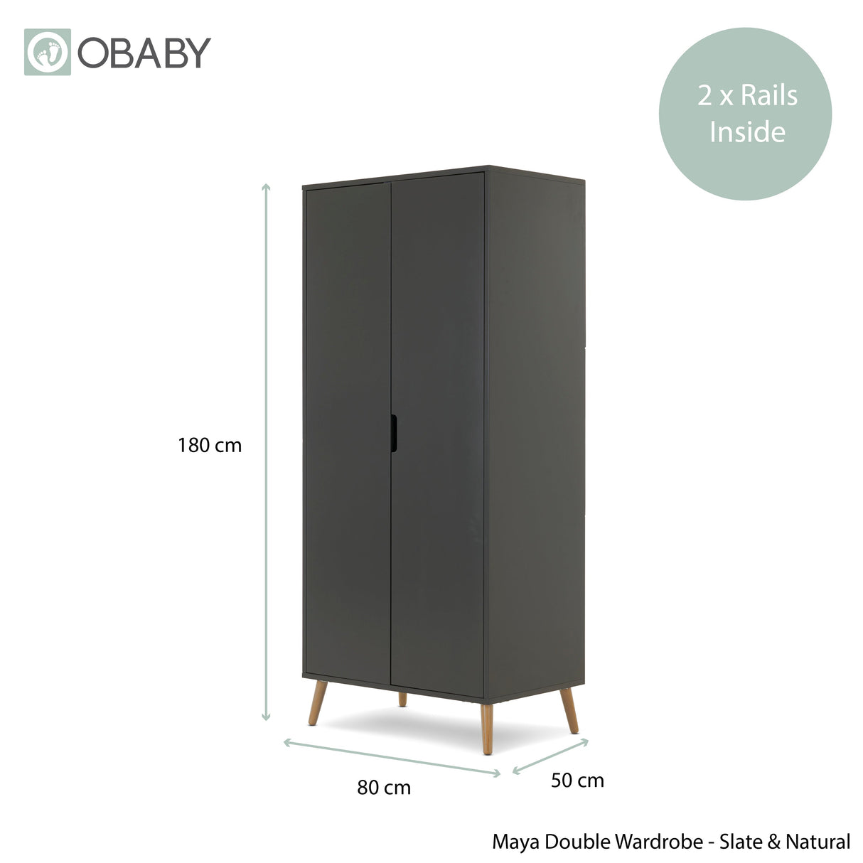 Obaby Maya Mini 3 Piece Room Set - Slate