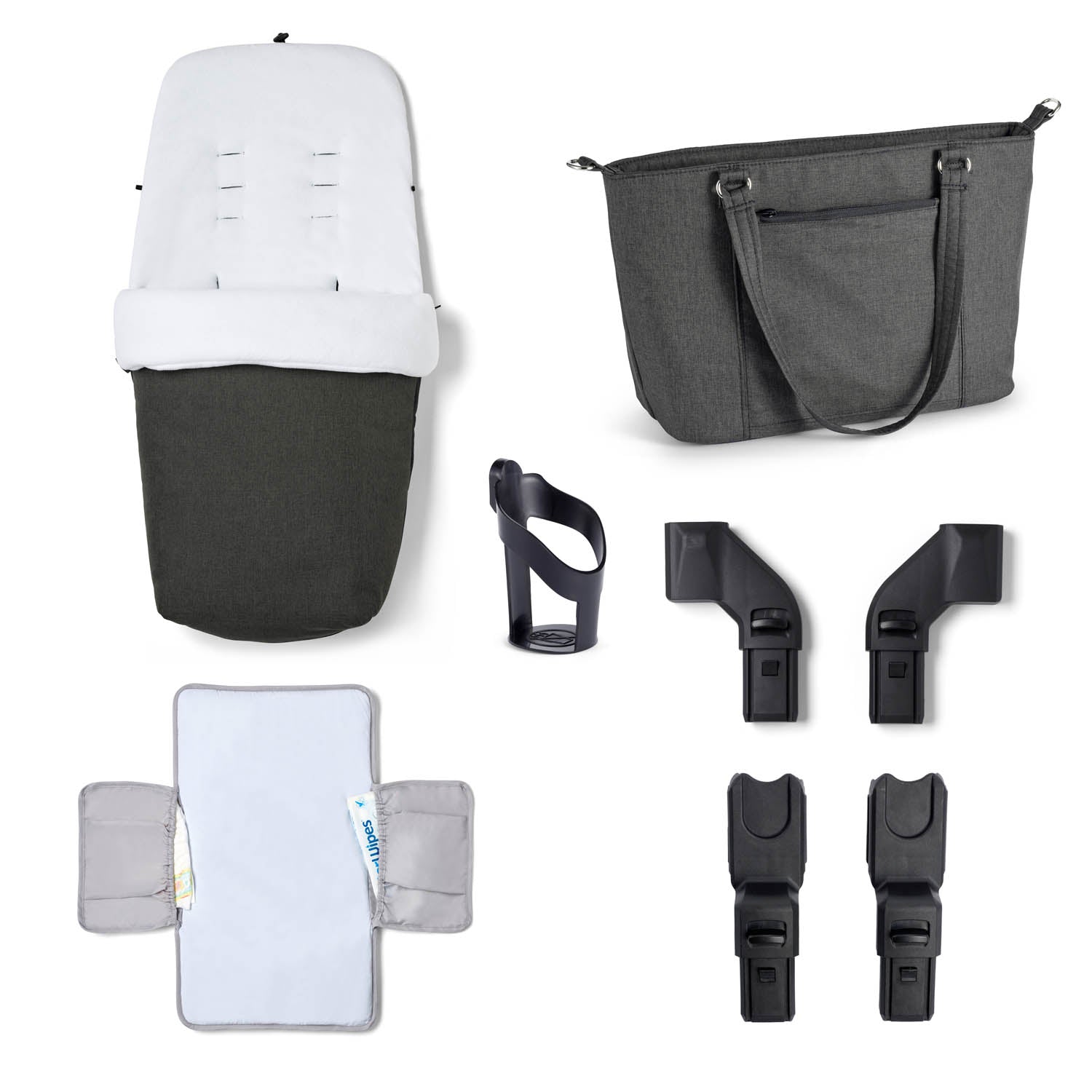 Babymore Memore V2 Travel System + Pecan Car Seat & Base - Black