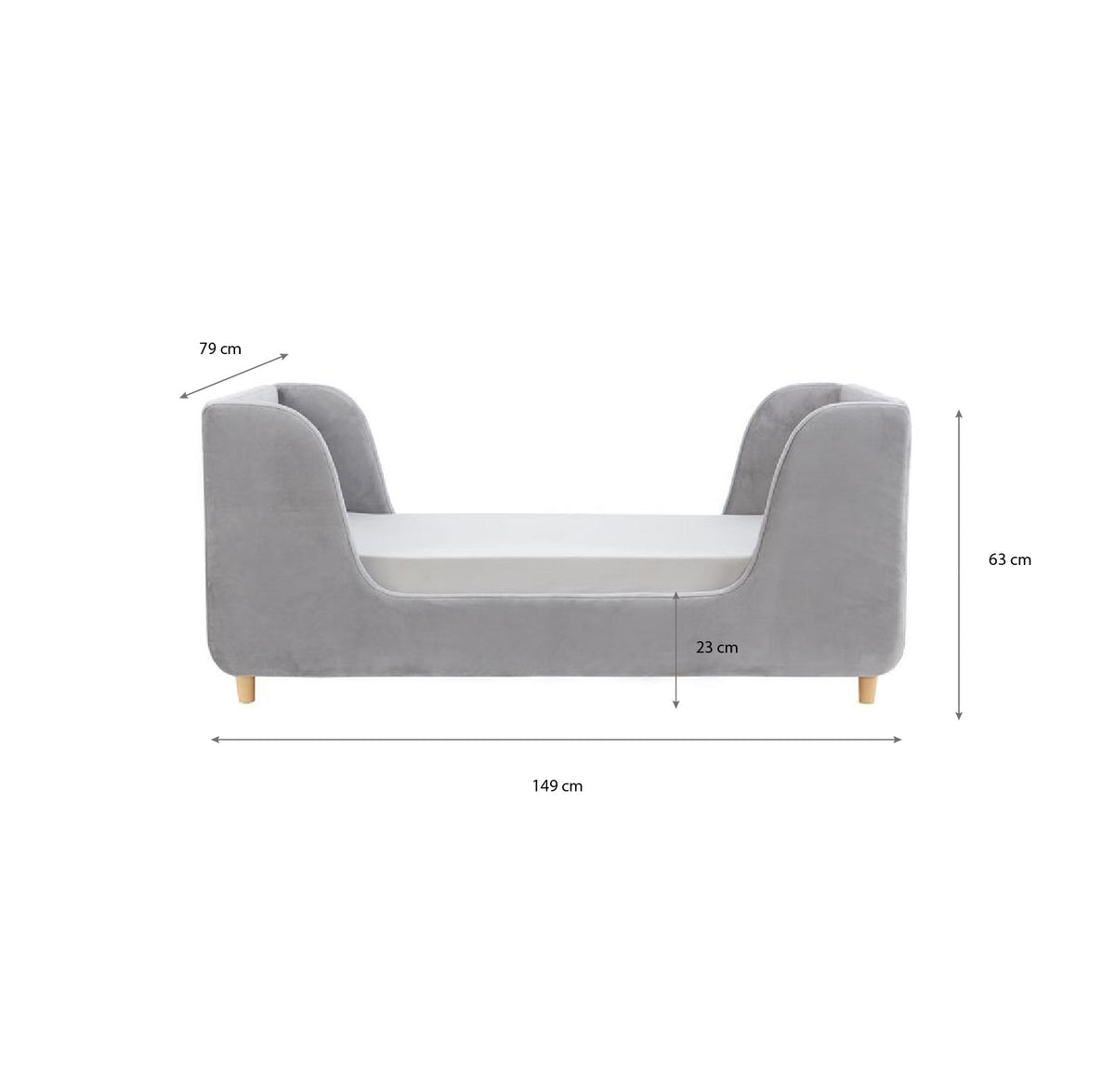 Obaby Lumi Toddler Bed - Dusty Pink