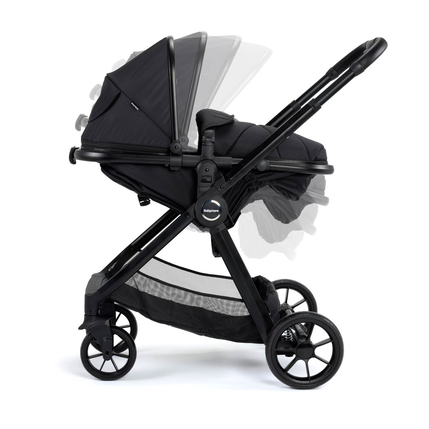 Babymore Mimi Travel System + Coco Car Seat & Base - Black