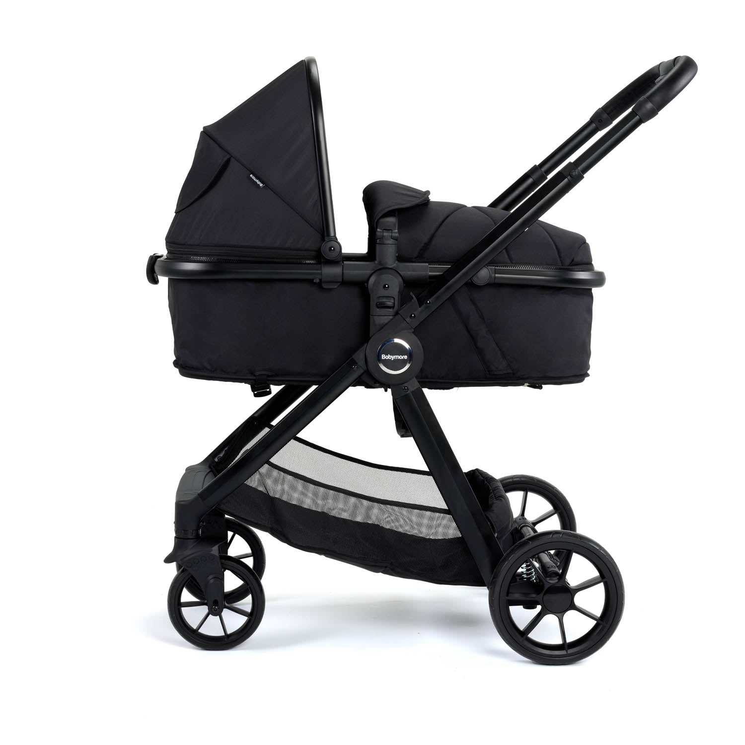 Babymore Mimi Travel System + Pecan Car Seat & Base - Black