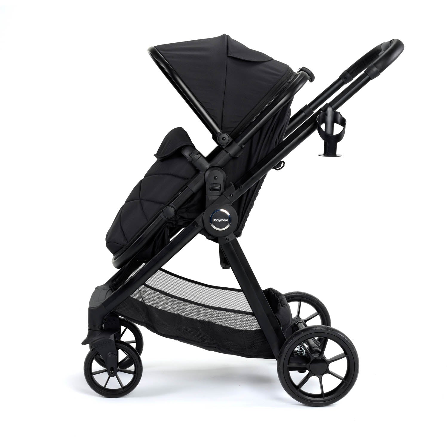 Babymore Mimi Travel System + Pecan Car Seat & Base - Black