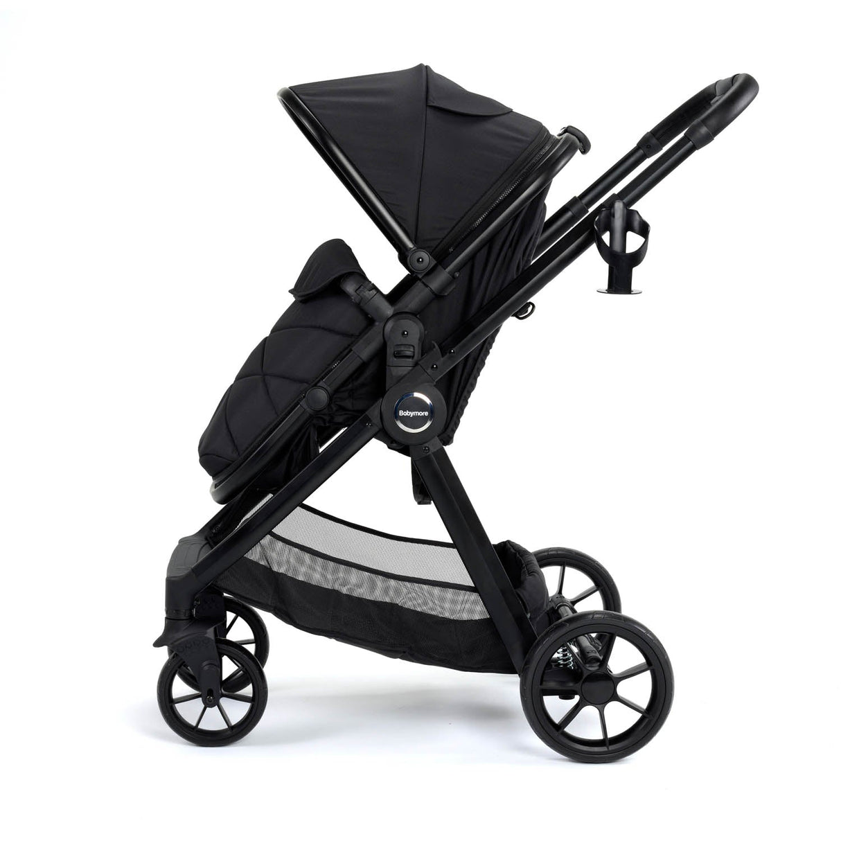 Babymore Mimi Travel System + Pecan Car Seat & Base - Black