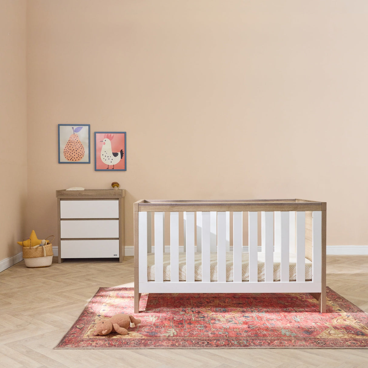 Tutti Bambini Modena 2 Piece Room Set - White & Oak