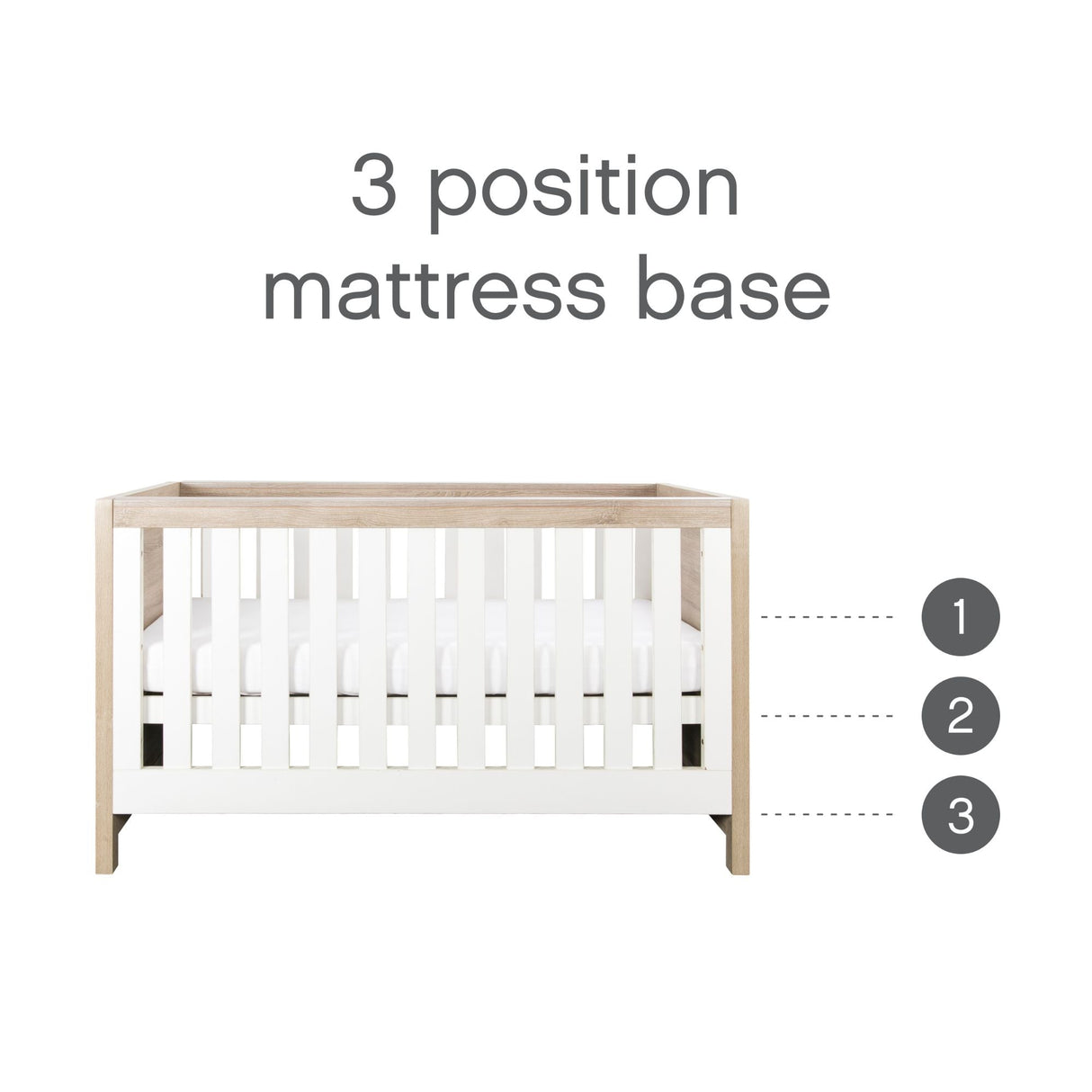 Tutti Bambini Modena 2 Piece Room Set - White & Oak