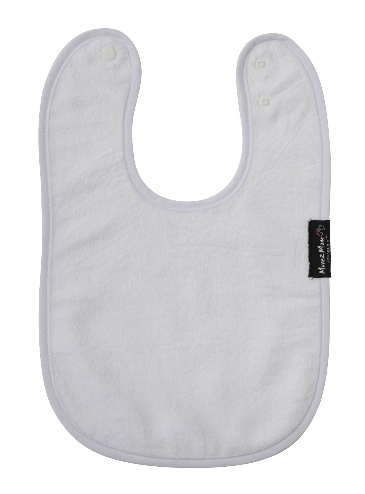 Mum 2 Mum Standard Wonder Bib - White