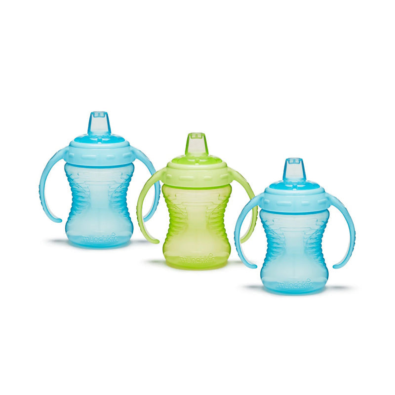 Munchkin Mighty Grip Cup Blue & Green 10Oz 3pk