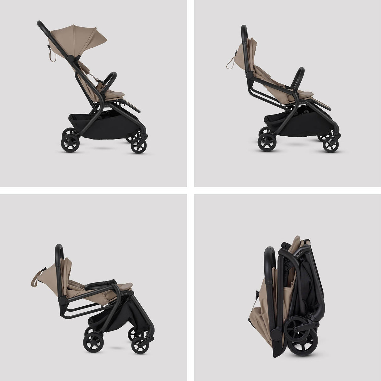Silver Cross Nia Stroller & Carrycot - Champagne