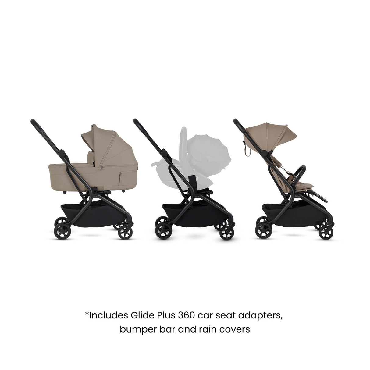 Silver Cross Nia Stroller & Carrycot - Champagne