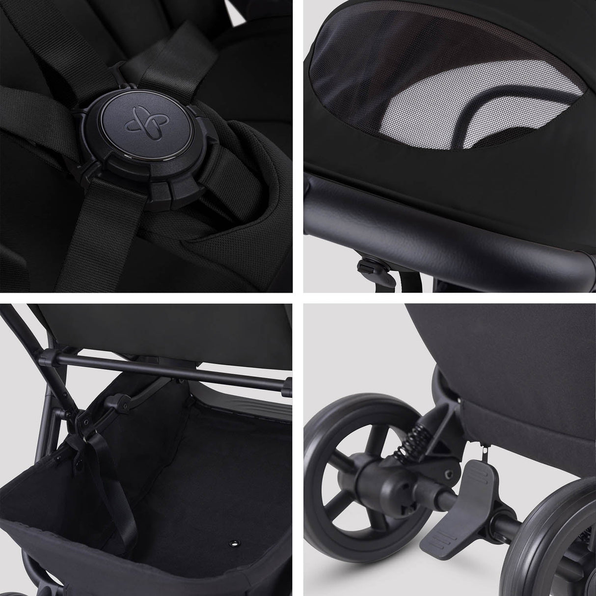 Silver Cross Nia Stroller & Carrycot - Onyx
