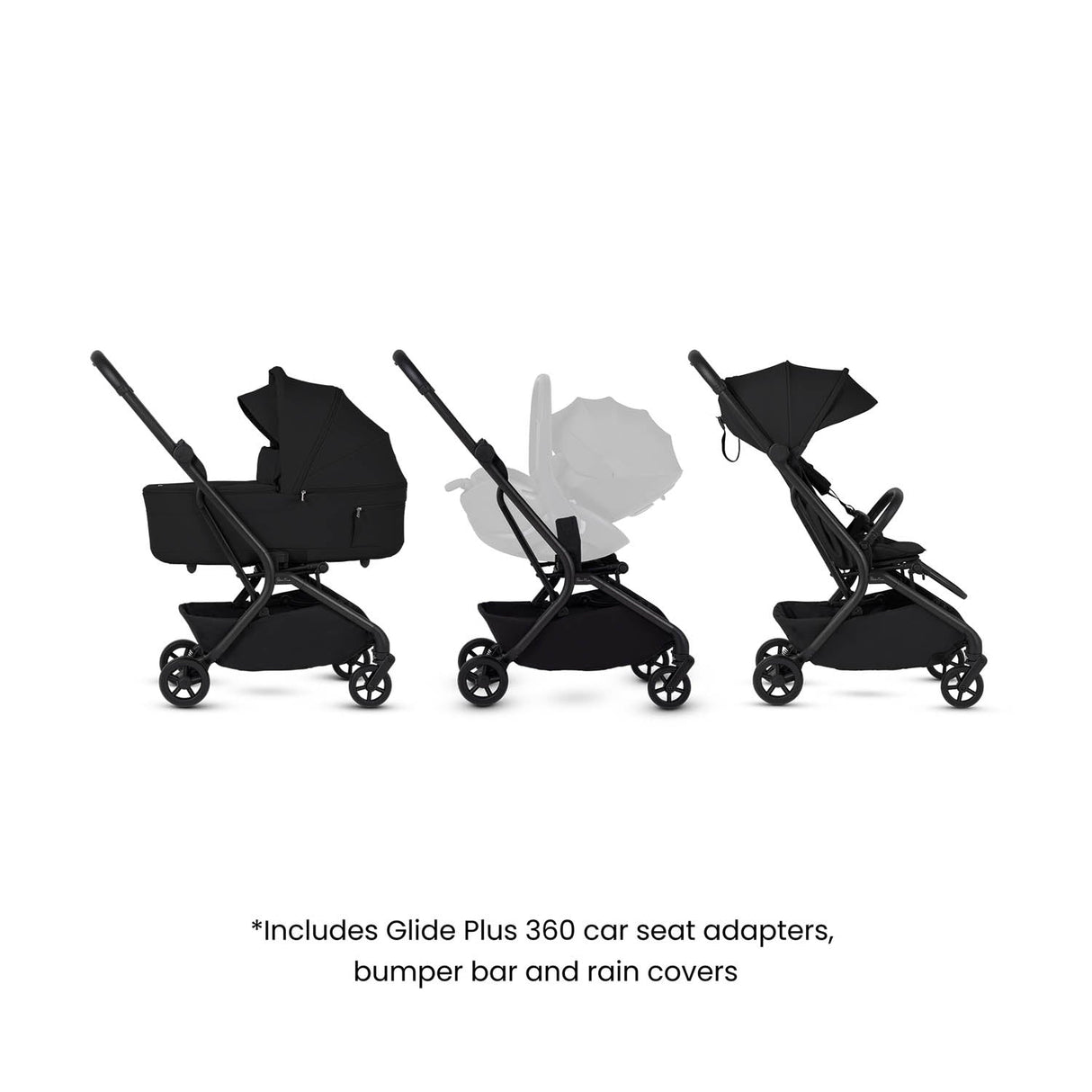 Silver Cross Nia Stroller & Carrycot - Onyx