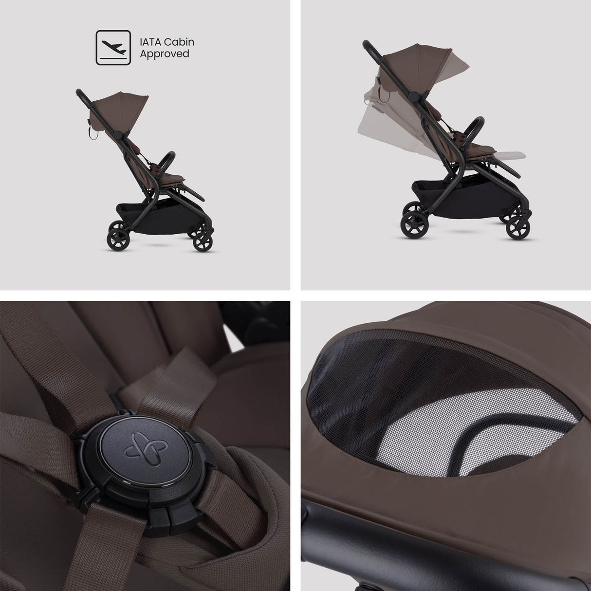 Silver Cross Nia Glide Plus Travel System - Chocolate